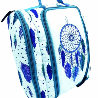 Li’ll Pumpkins Personalized Evil Eye Shoe bag for travelling, sports, Color Blue