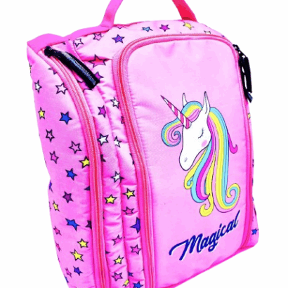 Li’ll Pumpkins Personalized Unicorn Shoe bag for travelling, sports, color Pink