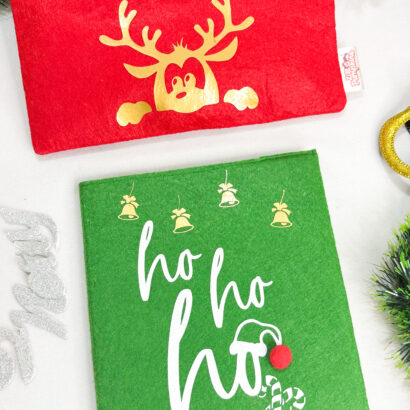 Li'll Pumpkins Personalized Raindeer Christmas Stationary Pouch and Diary set- Red & Green