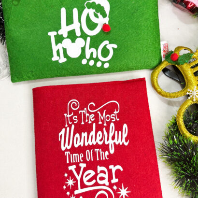 Li'll Pumpkins Personalized Ho ho ho Christmas Stationary Pouch and Diary set- Red & Green