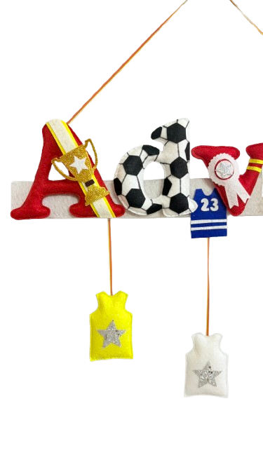 Li'll Pumpkins Football Theme Personalized Name Plaque, Color - Red