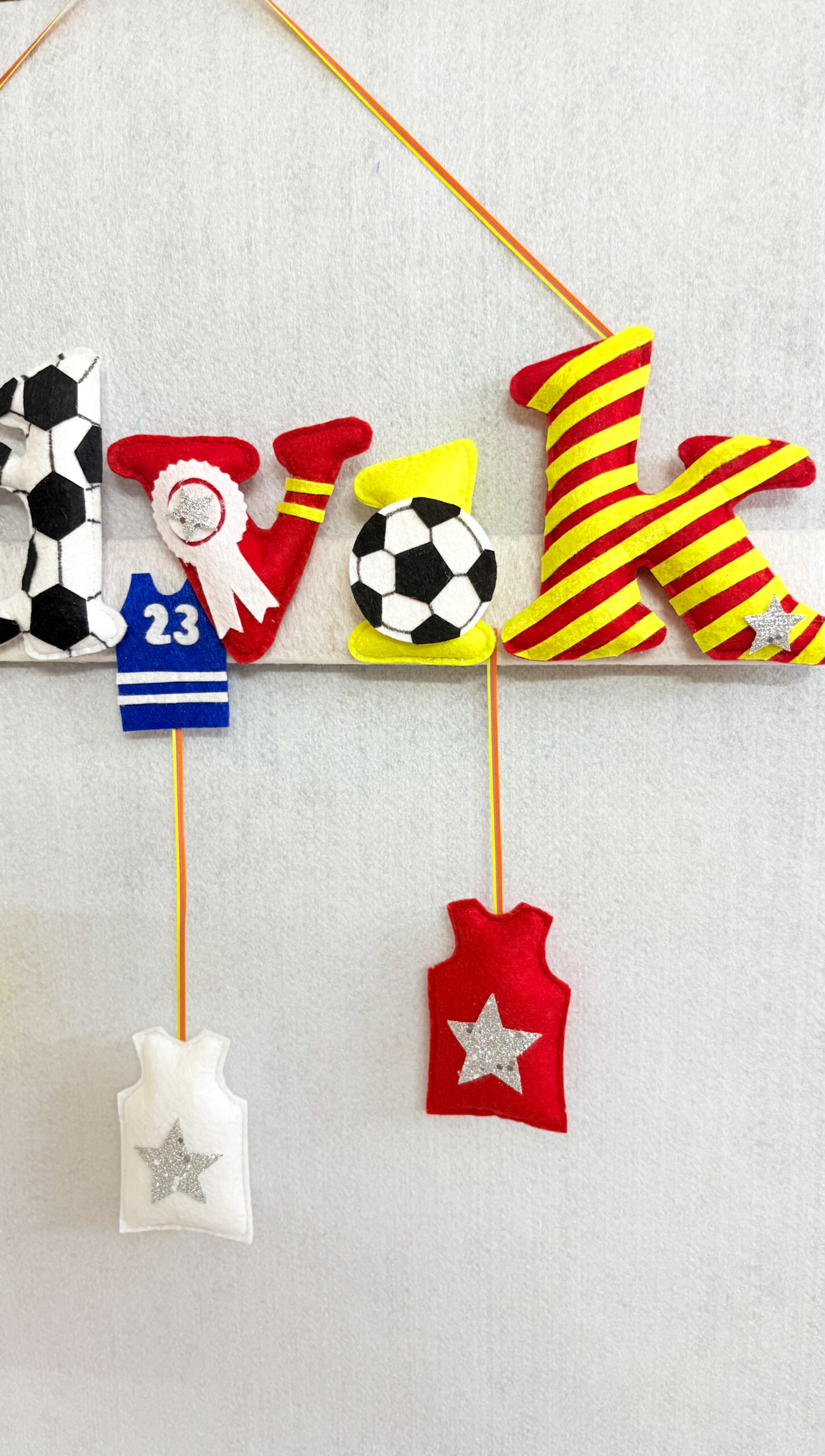 Li'll Pumpkins Football Theme Personalized Name Plaque, Color - Red