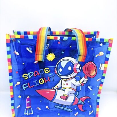 Li'll Pumpkins Personalized Space Jelly Tote Bag-Blue