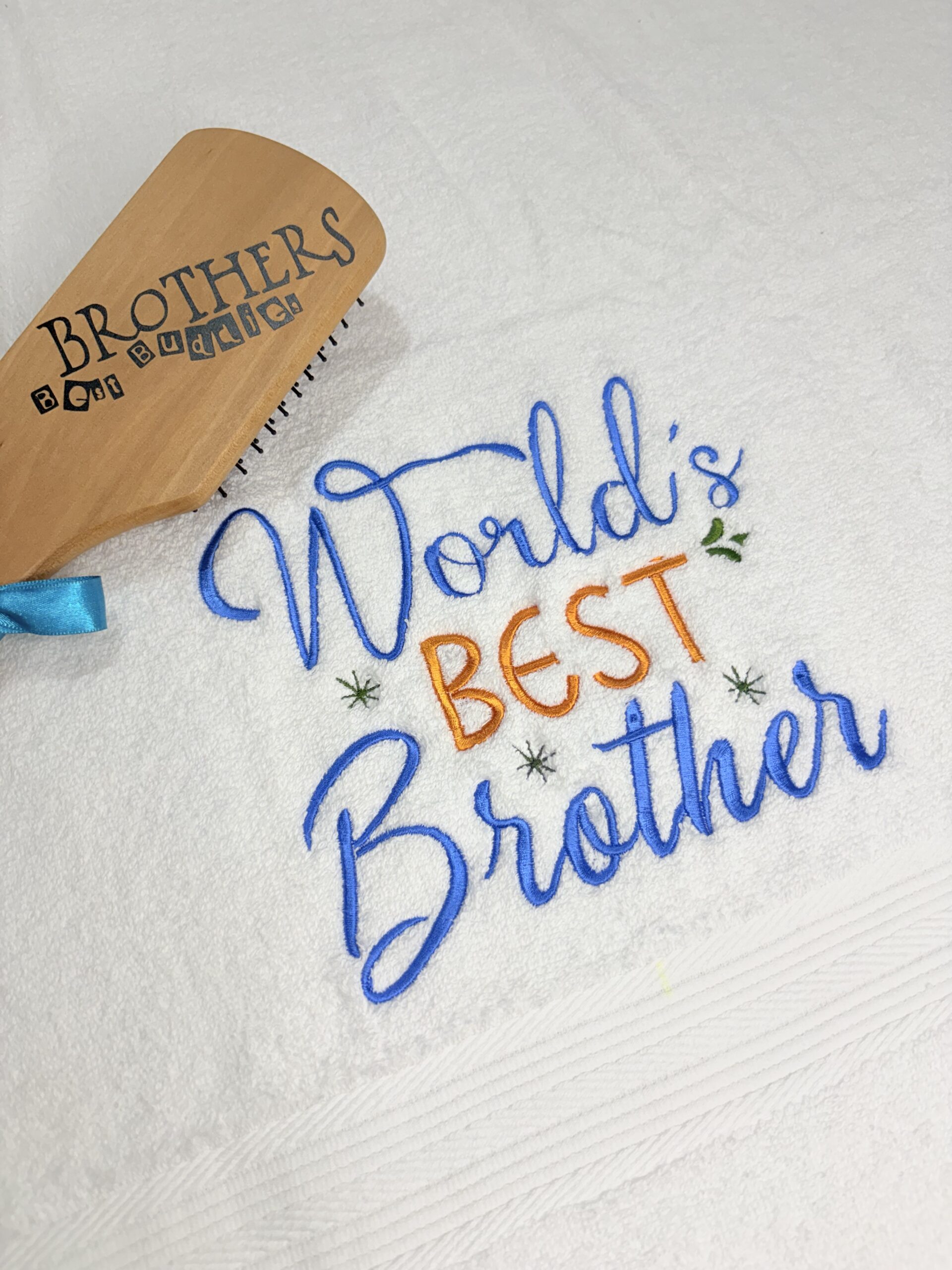 Li’ll Pumpkins Best Brother Theme100% cotton Bath Towel , 500 GSM quality, Color- White