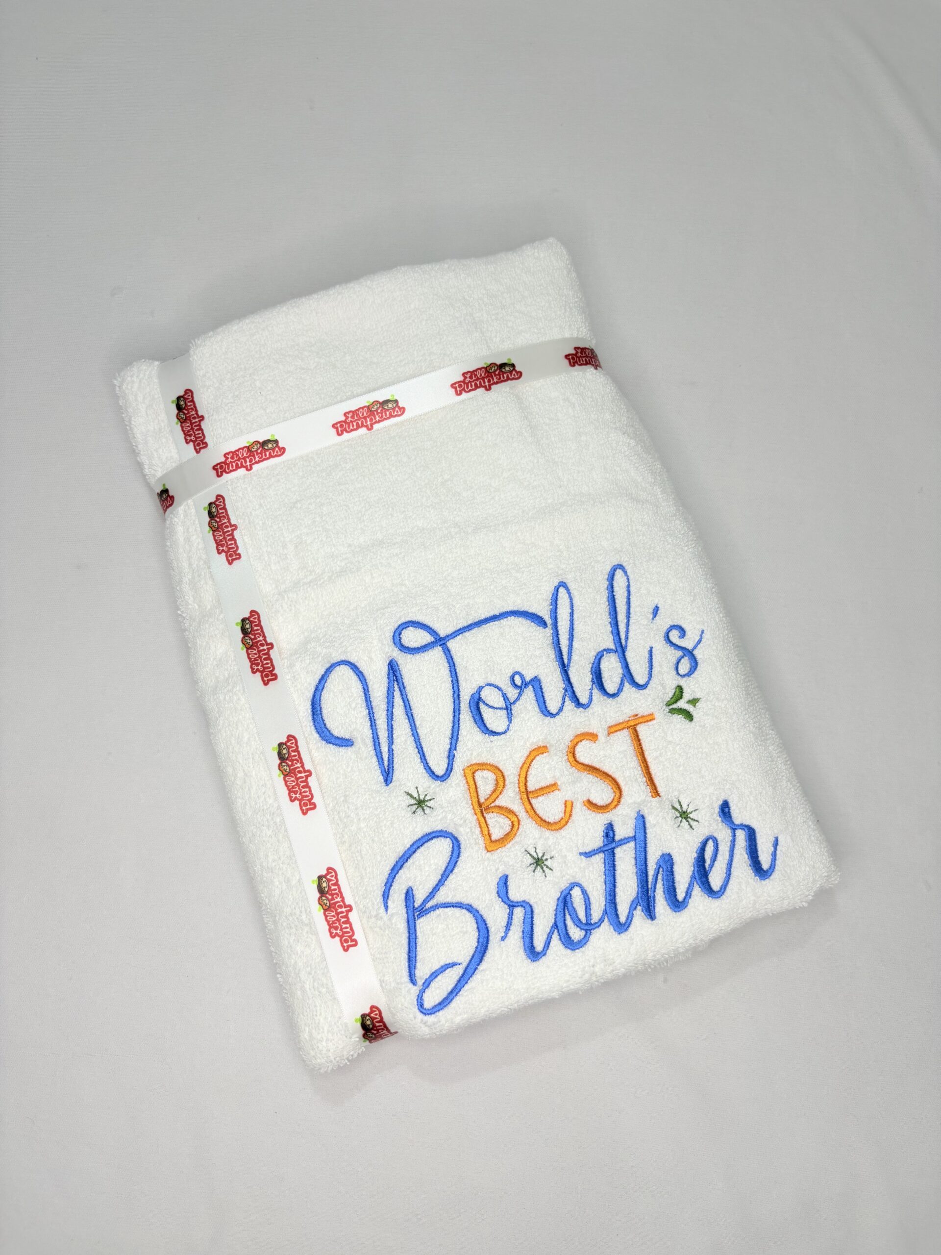 Li’ll Pumpkins Best Brother Theme100% cotton Bath Towel , 500 GSM quality, Color- White