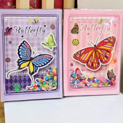 Li'llPumpkins Butterfly Personalized Sequin Shaker Ruled Diary for Kids – Pack of 1